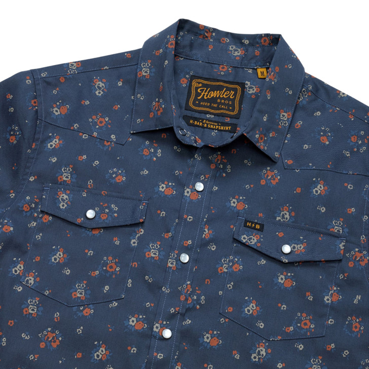HOWLER BROTHERS - MEN'S H BAR B SHORT SLEEVE SNAPSHIRT IN BOUQUETS MIDNIGHT