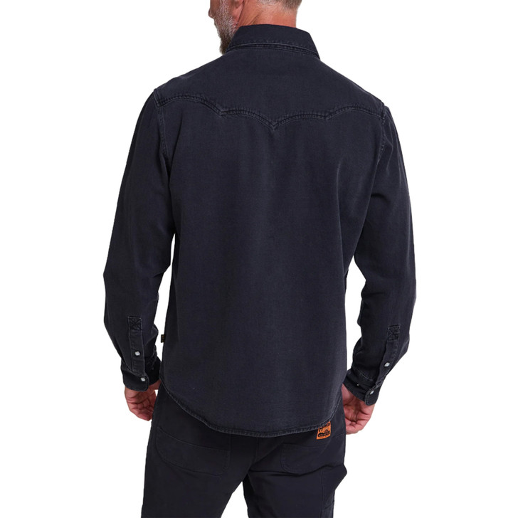 HOWLER BROTHERS - MEN'S DUST UP DENIM LONGSLEEVE SNAPSHIRT IN MORRISON BLACK WASH