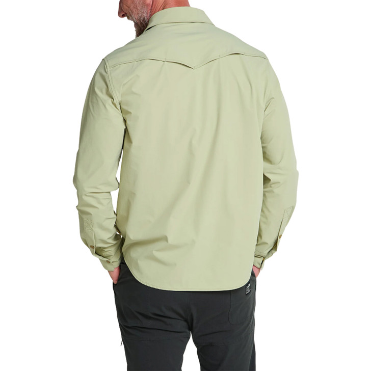 HOWLER BROTHERS - MEN'S EMERGER TECH LONGSLEEVE IN FOG GREEN