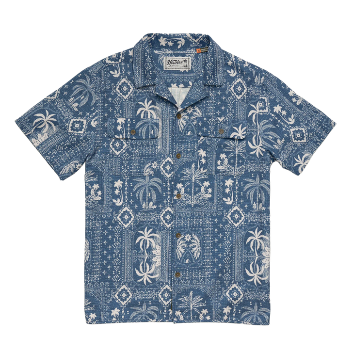 HOWLER BROTHERS - MEN'S SHORES CLUB SHIRT IN PALMETTO PROPHECY : STORM BLUE