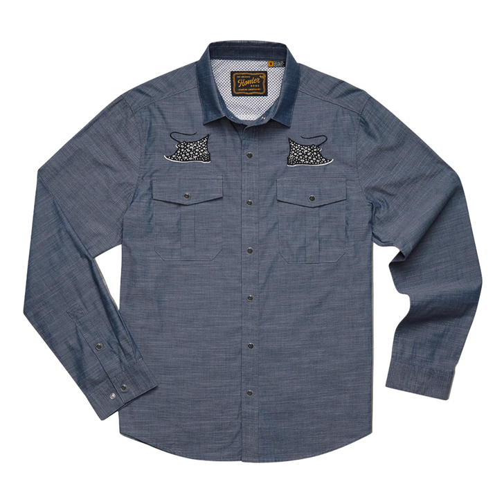 HOWLER BROTHERS - MEN'S GAUCHO SNAPSHIRT IN PATROLLING RAYS