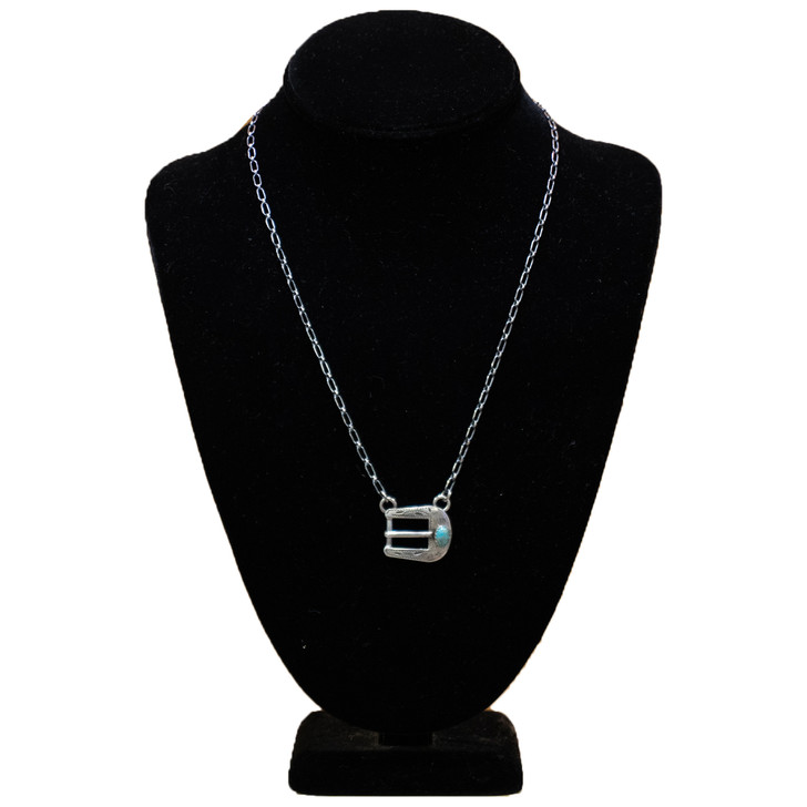 AL ZUNI - TURQUOISE BUCKLE NECKLACE