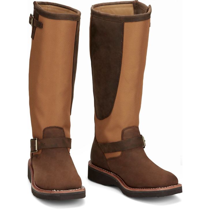 CHIPPEWA - WOMEN'S COTTONWOOD 15" SNAKE BOOTS IN HICKORY BROWN