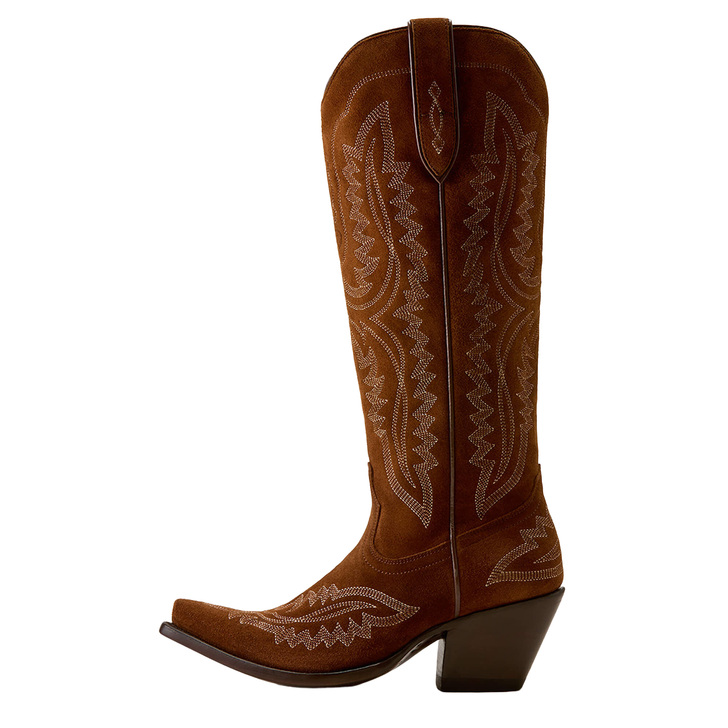 ARIAT - WOMEN'S CASANOVA X TOE WESTERN BOOTS IN OILED TAN SUEDE