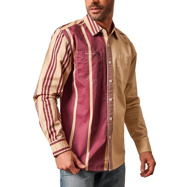 KIMES RANCH - MEN'S ZT 1 ARM BANDIT LONG SLEEVE SHIRT IN KHAKI
