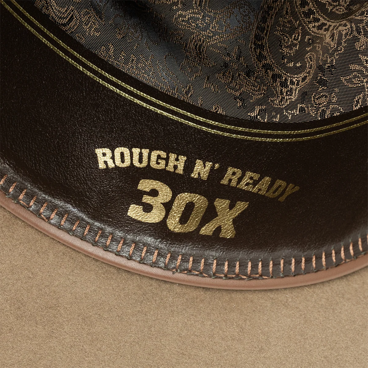 RESISTOL - 30X ROUGH N' READY FELT HAT 4 1/2" BRIM OPEN CROWN IN DUNN