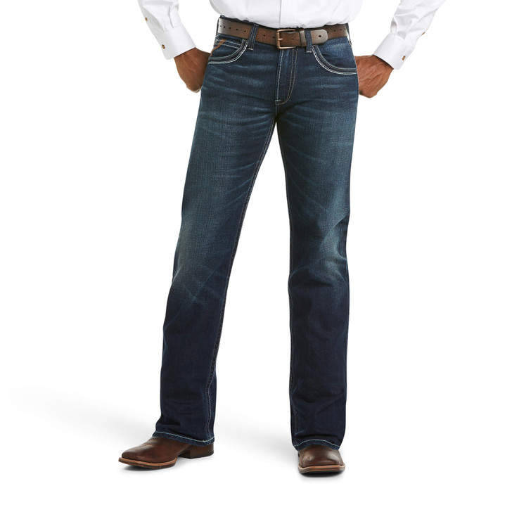 ARIAT- MEN'S  M5 SLIM STRETCH COLTRANE STACKABLE STRAIGHT LEG JEANS IN NIGHTINGALE