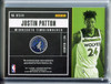 Justin Patton 2017-18 Contenders, Rookie Ticket Swatches #14 Prime (#06/25)