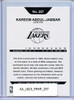 Kareem Abdul-Jabbar 2018-19 Hoops #297 Hoops Tribute