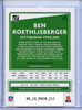 Ben Roethlisberger 2020 Donruss #213