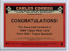 Carlos Correa 2021 Topps, 1986 Topps Relics #86R-CC (1)
