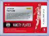 Jayson Tatum 2020-21 Hoops, Vanity Plates #22