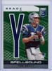 Tom Brady 2020 Donruss Elite, Spellbound #14 "Y" Green