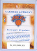 Carmelo Anthony 2012-13 Brilliance, Scorers Inc. #11