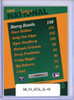 Barry Bonds 1993 Select, Stat Leaders #40 NL Runs