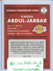 Kareem Abdul-Jabbar 2015-16 Donruss, Rebounding Kings #11 Press Proof Gold (#06/10)