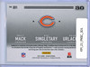 Khalil Mack, Mike Singletary, Brian Urlacher 2021 Score, 3D #3D1