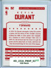 Kevin Durant 2015-16 Hoops #92 Red Backs