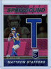 Matthew Stafford 2022 Donruss Elite, Spellbound #SB-MS2 "T" Pink (CQ)