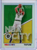 Jayson Tatum 2019-20 Hoops Premium Stock, NBA City #11 Holo (CQ)