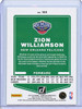 Zion Williamson 2021-22 Donruss #189 Holo Green & Yellow Laser (2)