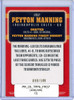 Peyton Manning 2005 Finest, Peyton Manning Finest Moments #FM37 (#090/599) (CQ)