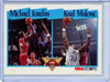 Michael Jordan, Karl Malone 1991-92 Hoops #306 League Leaders (CQ)