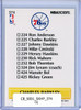 Charles Barkley 1990-91 Hoops #374 Team Checklist (CQ)