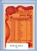 Jerry Rice 1989 Topps, 1,000 Yard Club #5 (CQ)