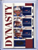 Tom Brady 2007 Donruss Threads, Dynasty #D-6 Gold (with Troy Brown and Laurence Maroney)