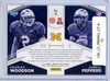 Charles Woodson, Jabrill Peppers 2017 Donruss Elite, College Ties #6 (CQ)