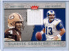 Brett Favre, Kurt Warner 2003 Tradition, Classic Combinations Memorabilia #CC-KW (1) (CQ)