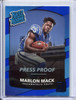 Marlon Mack 2017 Donruss #302 Press Proofs Blue