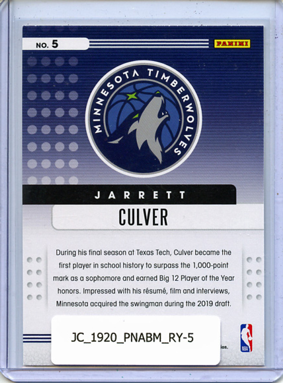 Jarrett Culver 2019-20 Absolute, Rookies Yellow #5