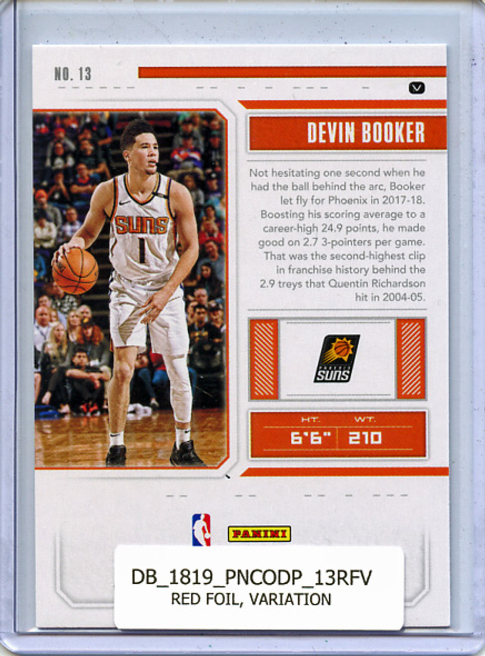 Devin Booker 2018-19 Contenders Draft Picks #13 Variations Draft Ticket Red Foil