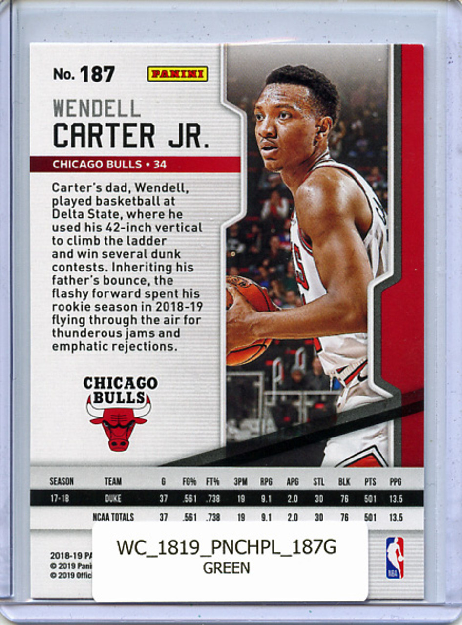 Wendell Carter Jr. 2018-19 Chronicles, Playoff #187 Green