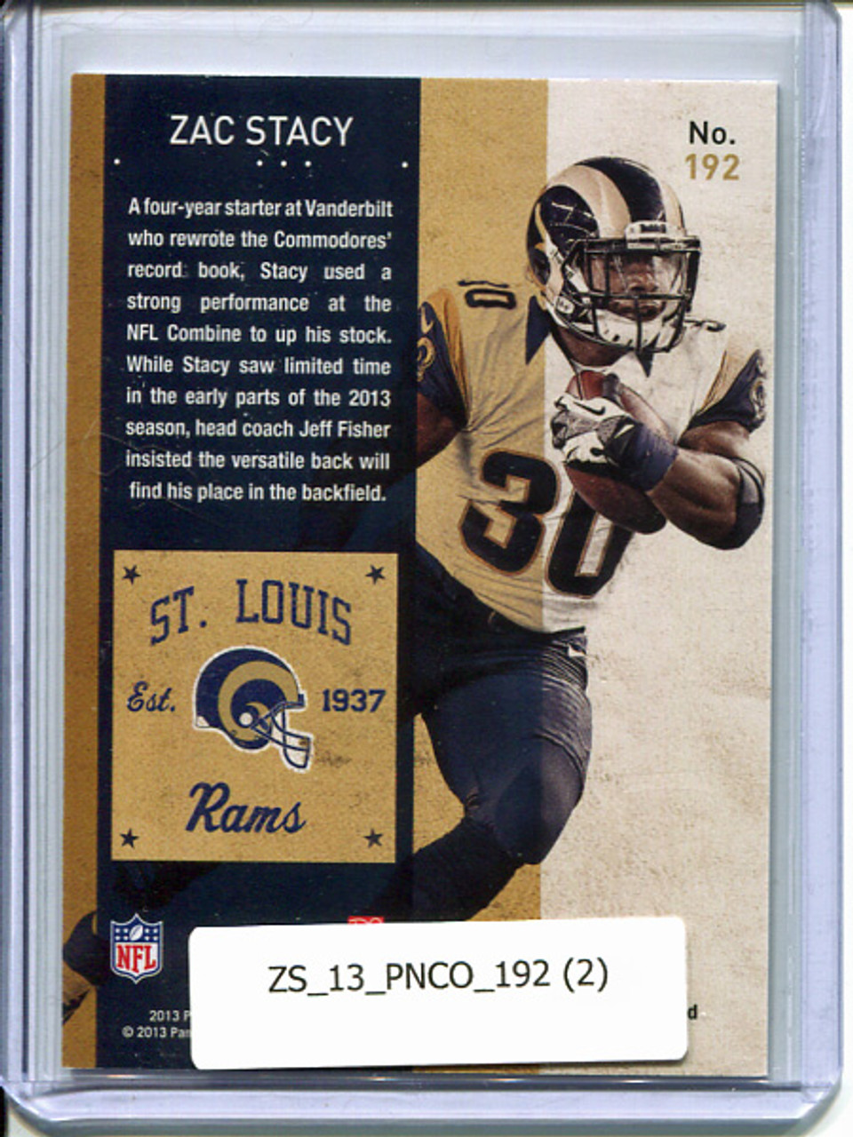 Zac Stacy 2013 Contenders #192 Autograph (2)