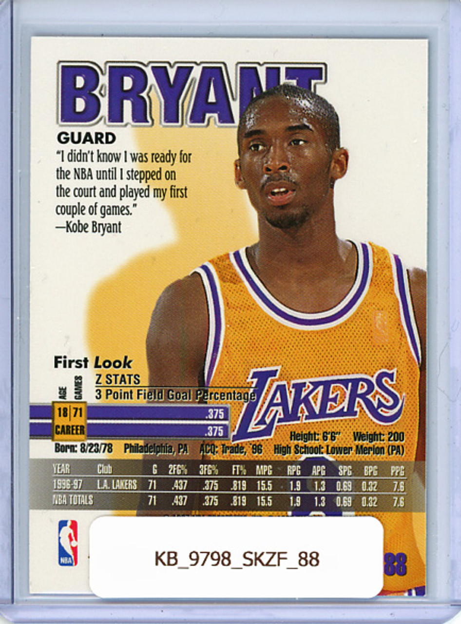 Kobe Bryant 1997-98 Skybox Z-Force #88