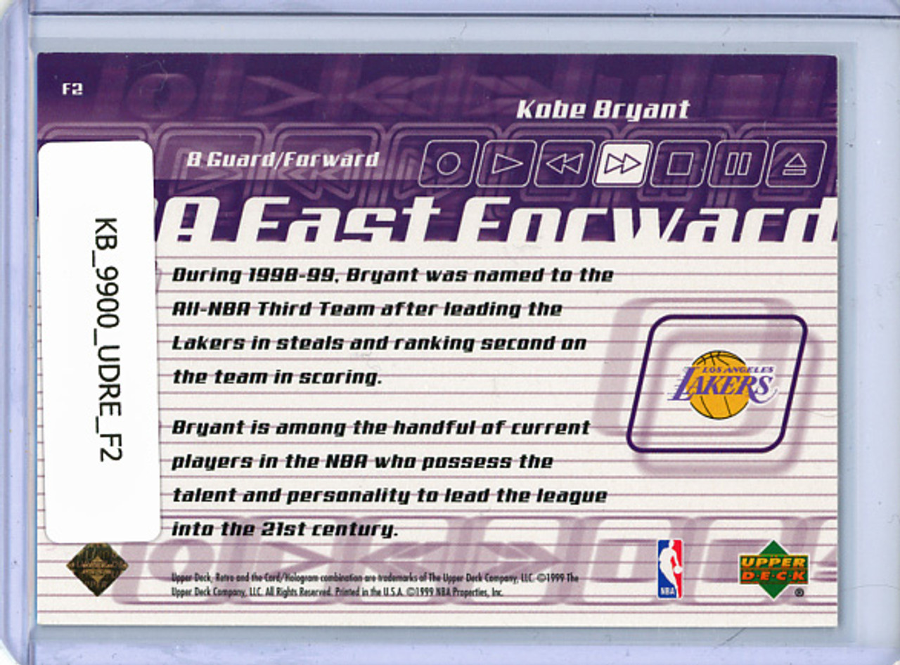 Kobe Bryant 1999-00 Upper Deck Retro, Fast Forward #F2