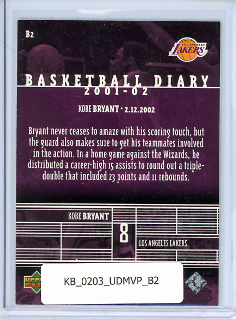 Kobe Bryant 2002-03 MVP, Basketball Diary #B2