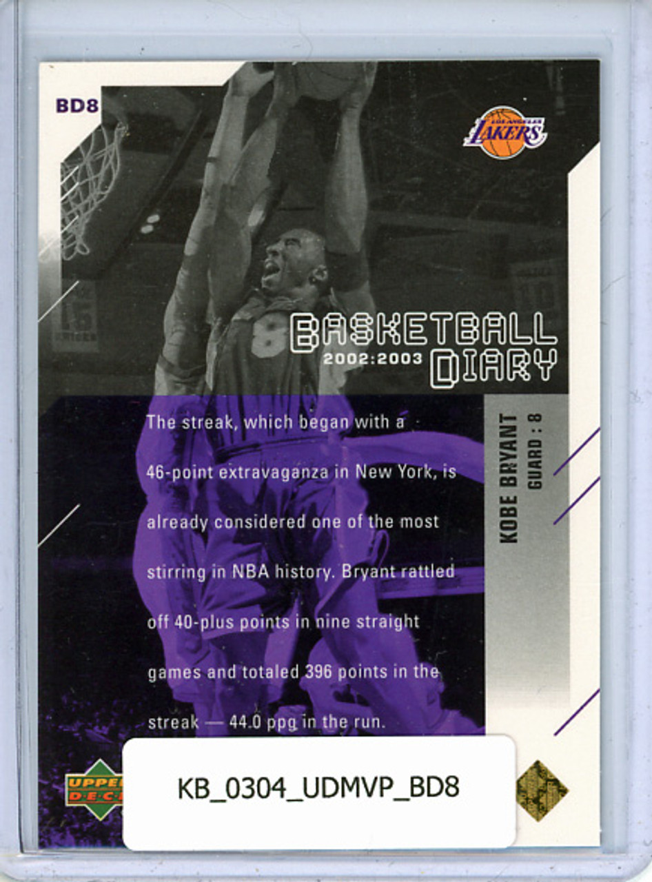 Kobe Bryant 2003-04 MVP, Basketball Diary #BD8