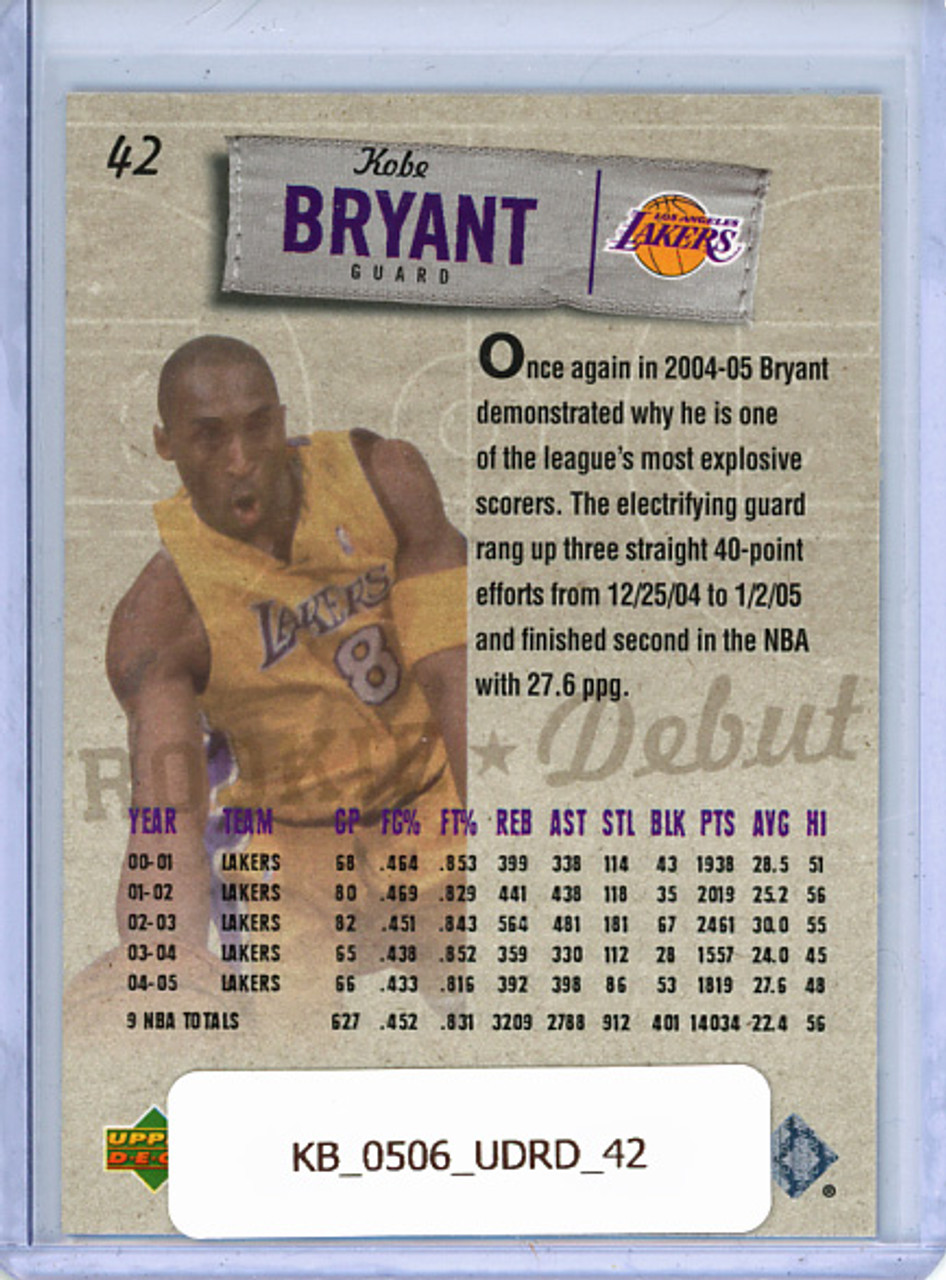 Kobe Bryant 2005-06 Rookie Debut #42