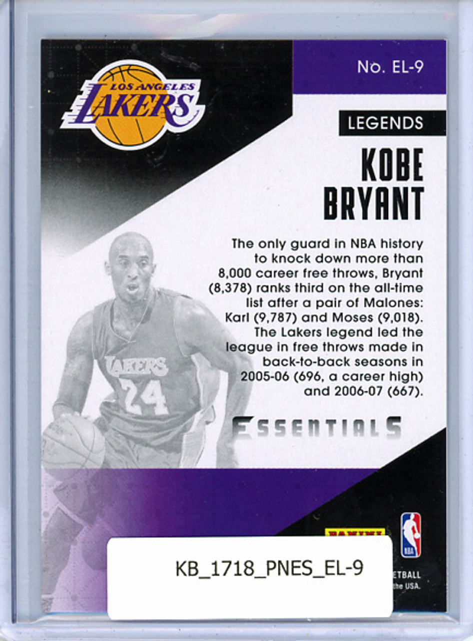 Kobe Bryant 2017-18 Essentials, Essential Legends #EL-9