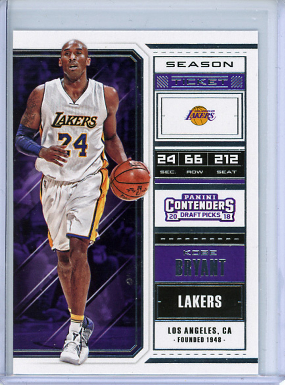 Kobe Bryant 2018-19 Contenders Draft Picks #34