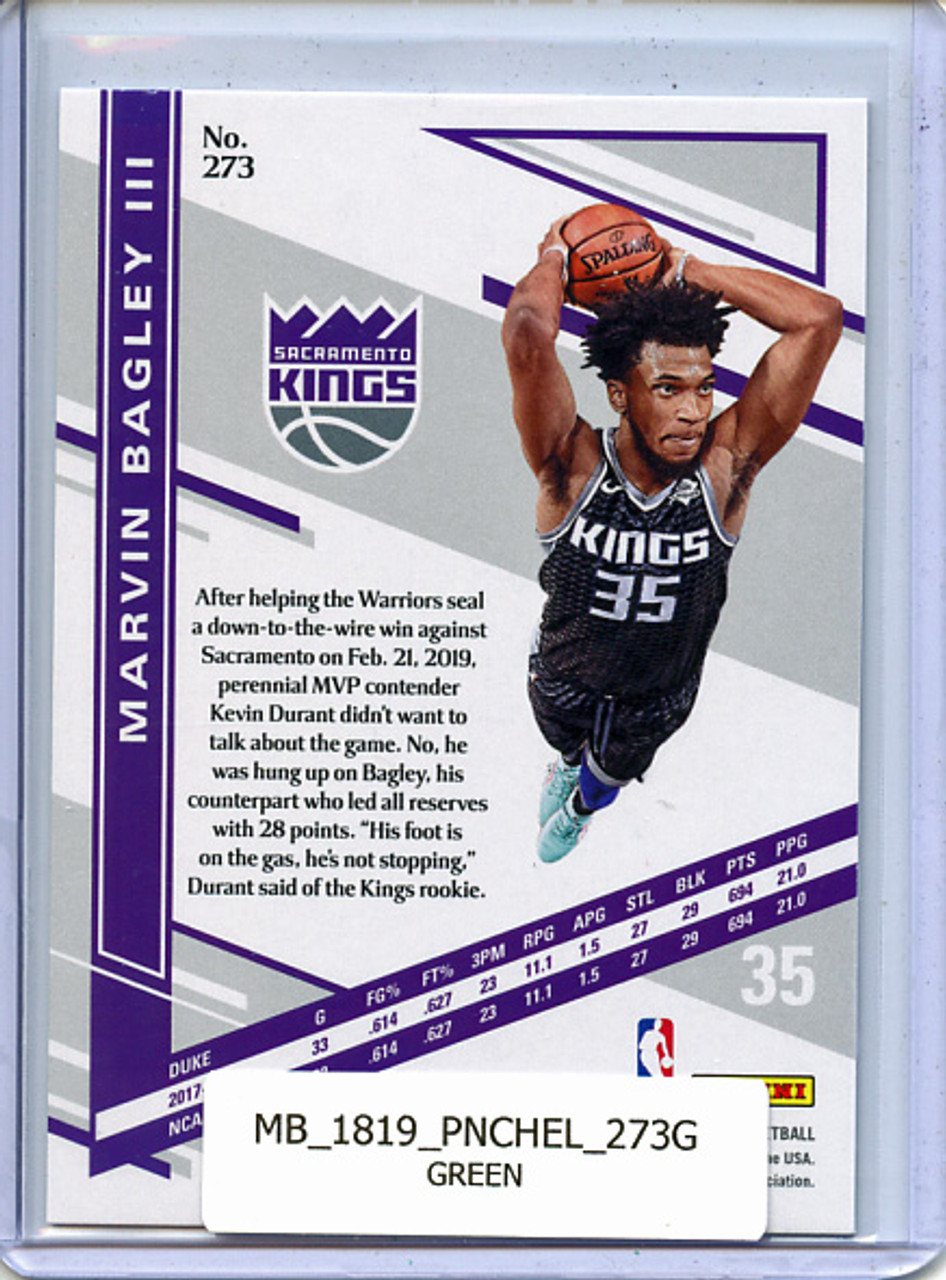 Marvin Bagley III 2018-19 Chronicles, Elite #273 Green