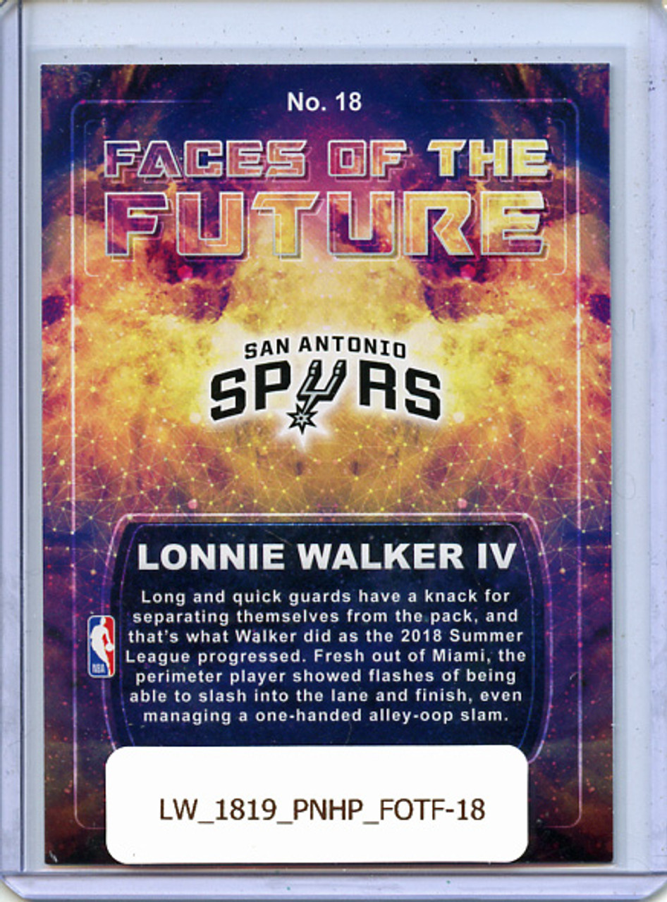 Lonnie Walker IV 2018-19 Hoops, Faces of the Future #18