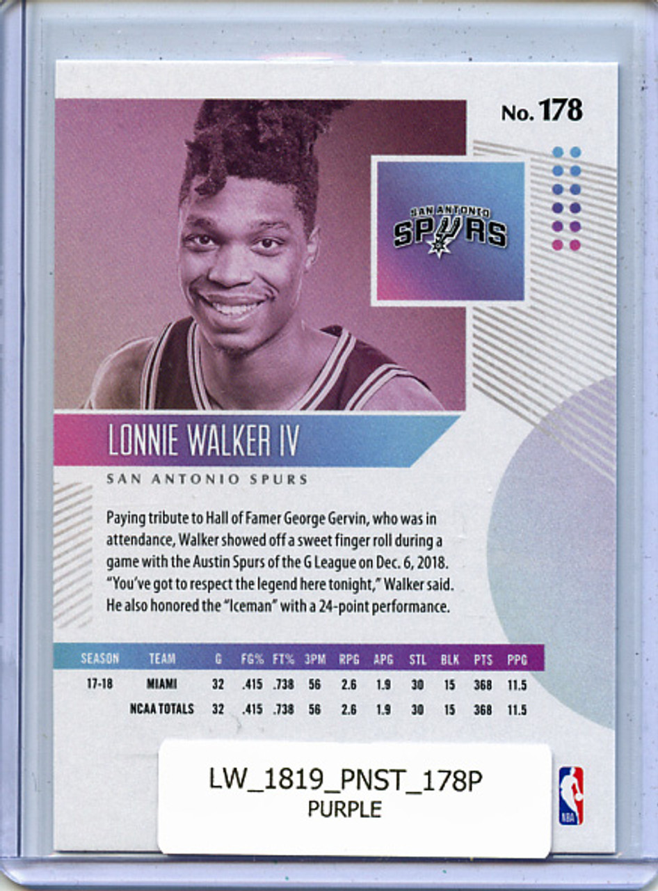 Lonnie Walker IV 2018-19 Status #178 Purple