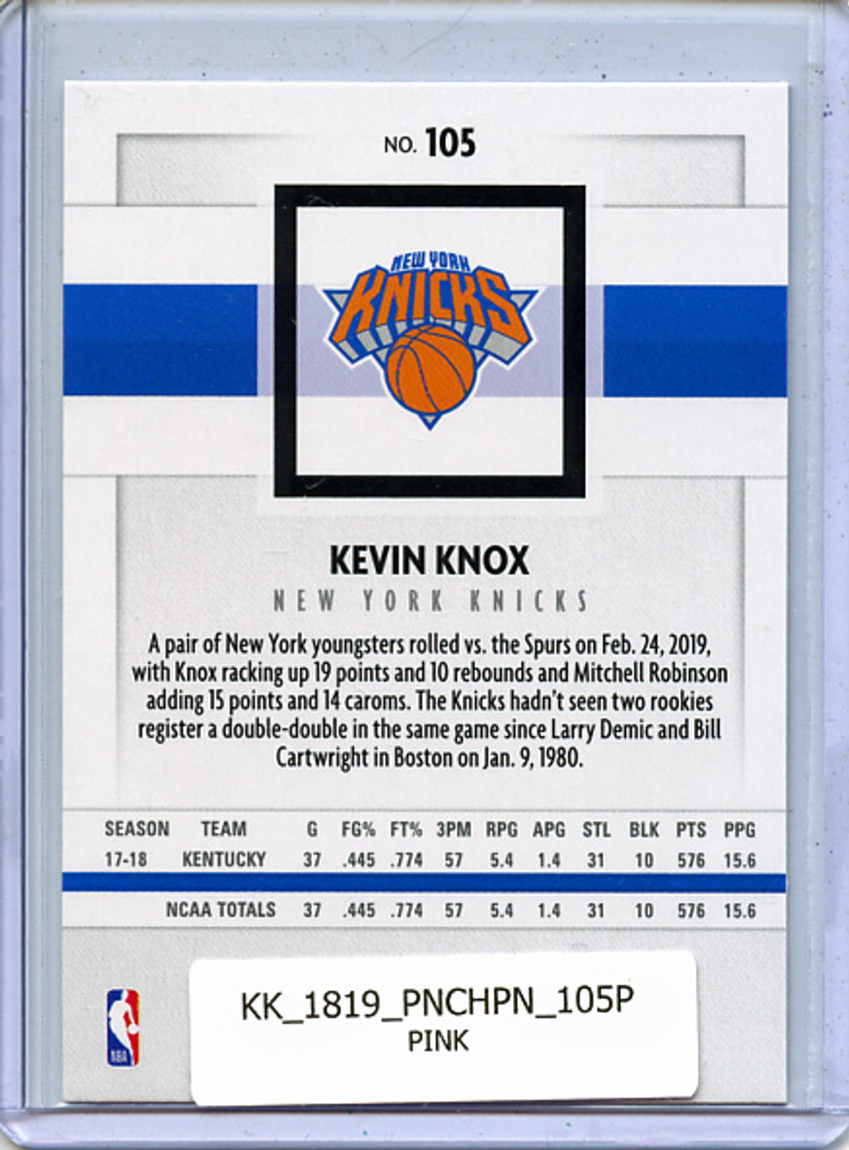 Kevin Knox 2018-19 Chronicles, Panini #105 Pink