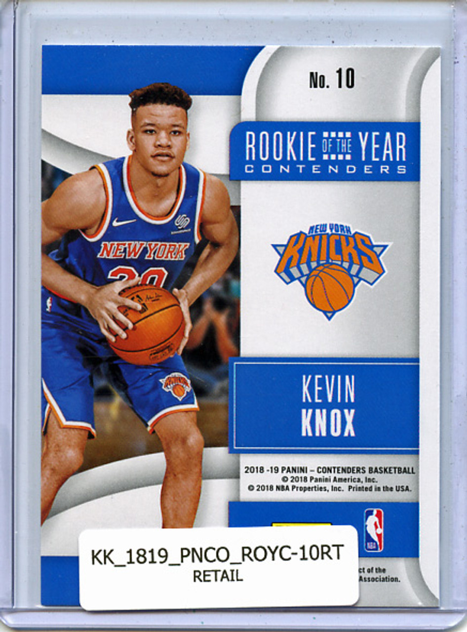Kevin Knox 2018-19 Contenders, Rookie of the Year Contenders #10 Retail