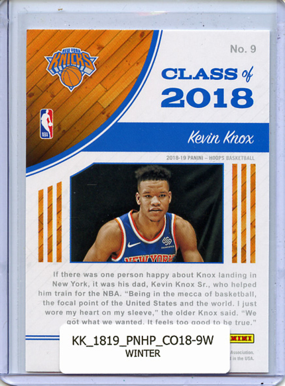 Kevin Knox 2018-19 Hoops, Class of 2018 #9 Winter